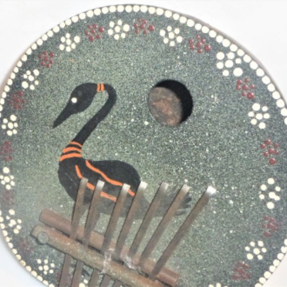 2 Finger HARPS Hand Carved Wood Harp Vintage Harp Hand Painted Wood Finger Harp - Picture 8 of 8